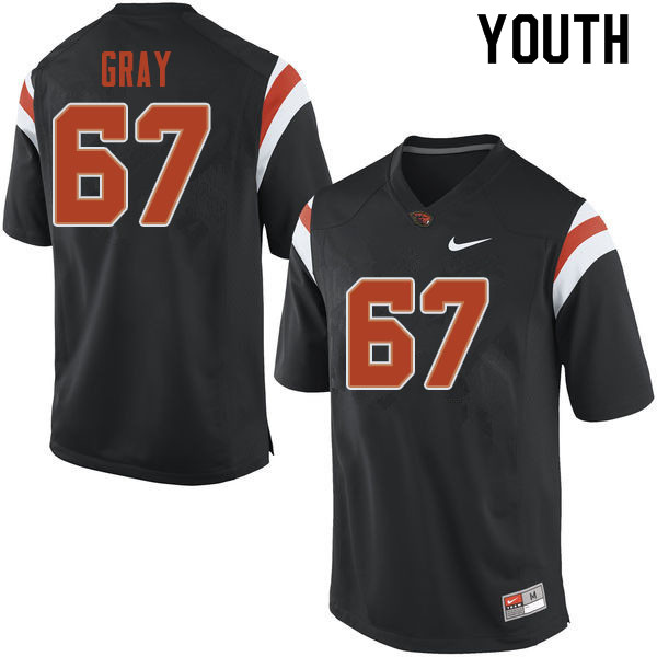 Youth #67 Joshua Gray Oregon State Beavers College Football Jerseys Sale-Black - Click Image to Close